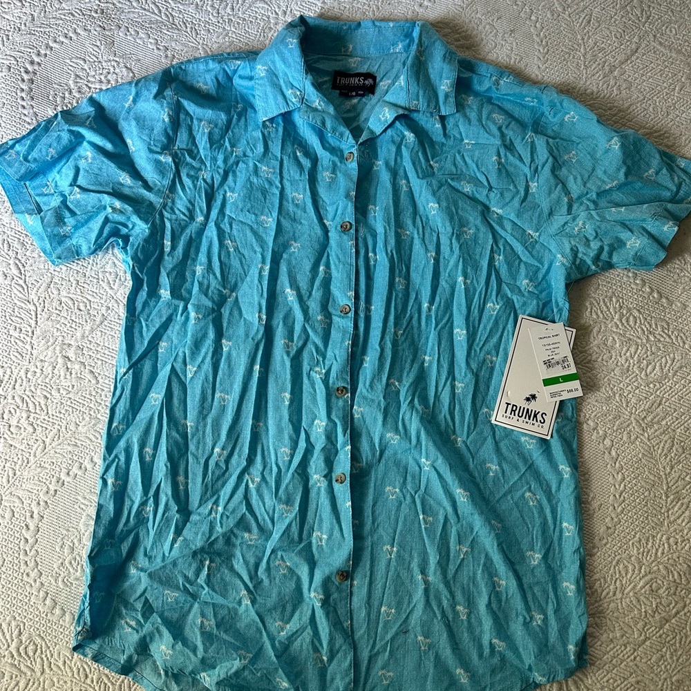 Tropical Men's Casual Button Down Shirt